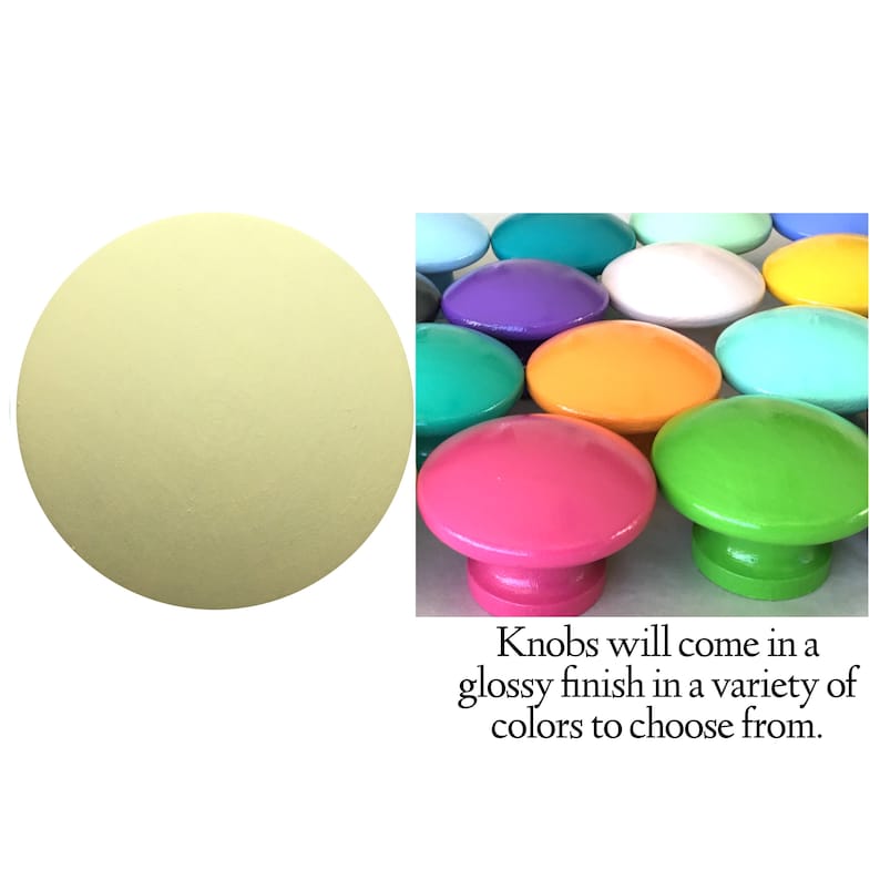 Pale Yellow Colorful Drawer Knobs Decorative Knobs Dresser Knobs Nursery Knobs Kids Knobs Painted Knobs Drawer Pulls Solid Color Knobs