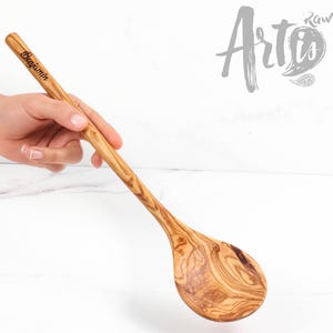Personalized Wooden Spoon with Engraved Name - Custom Spoon for Cooking +FREE Personalization + Wood Beeswax