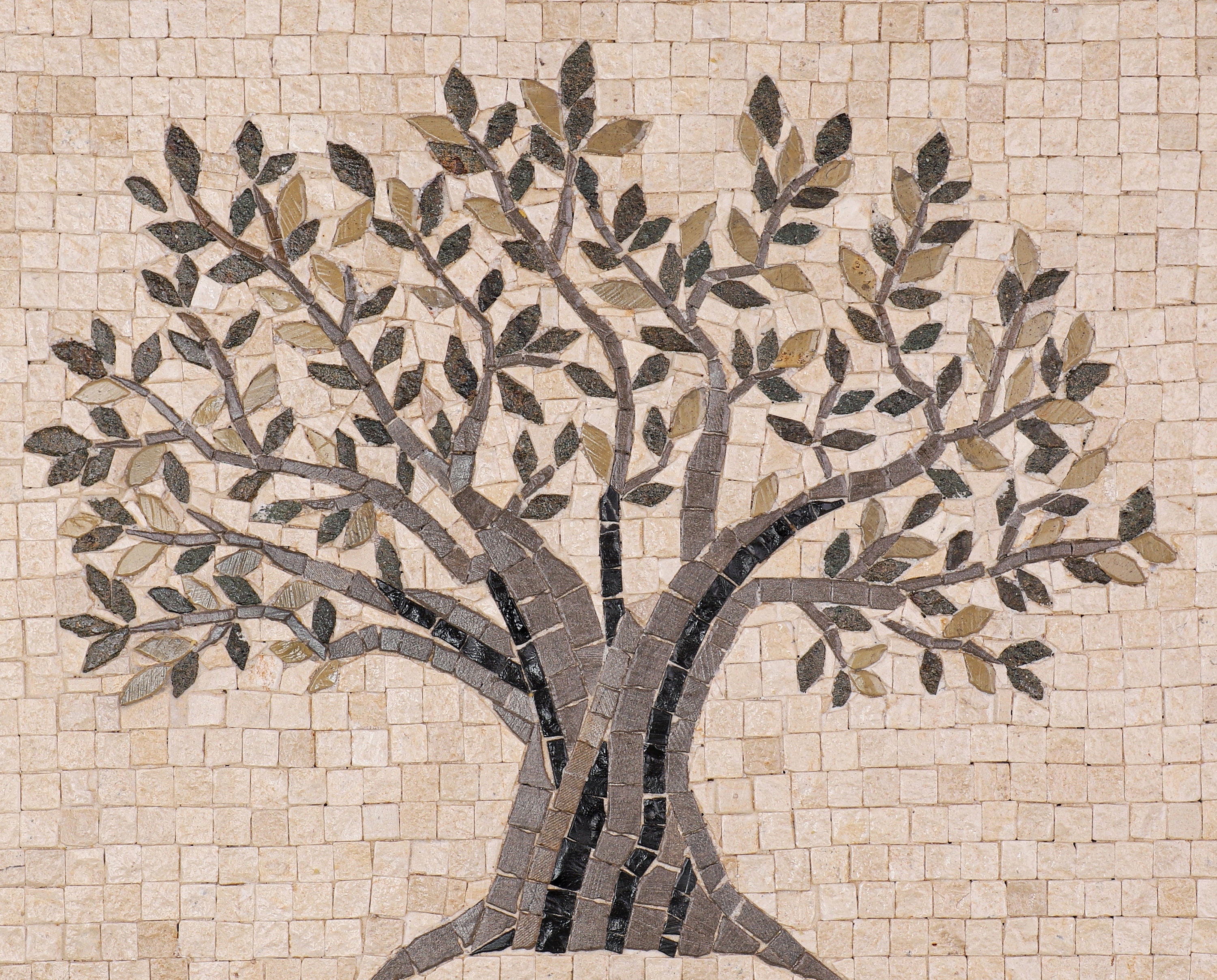 Olive Tree Kitchen Backsplash Mural Mosaic Tiles Handmade Etsy