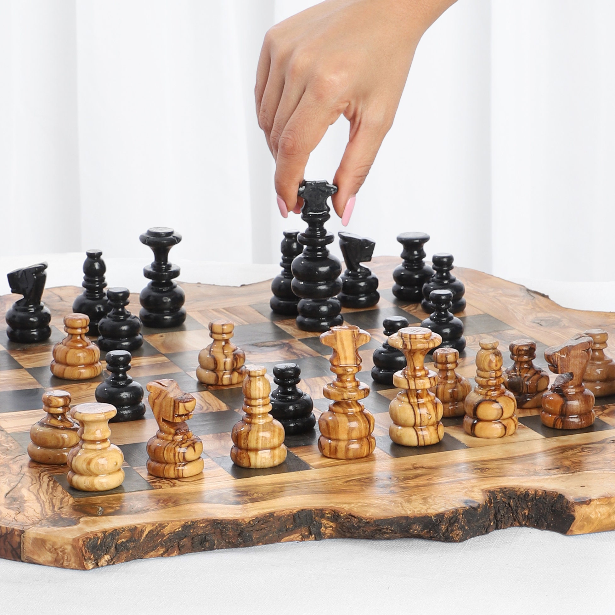 Olive wood Rustic Chess Board with legs MR OLIVEWOOD® Wholesale USA – MR  OLIVEWOOD® Wholesale USA & Canada