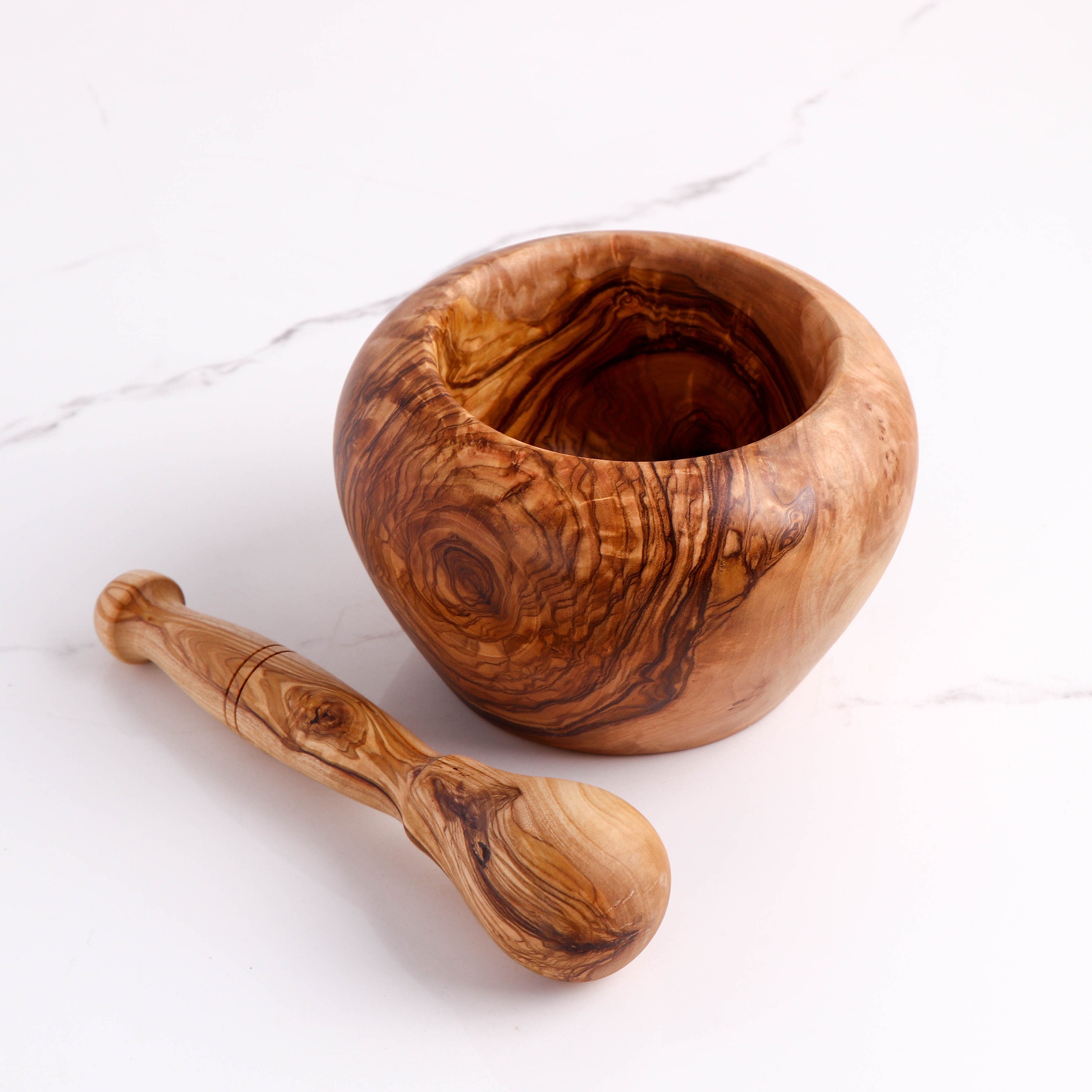 Large Olive Wood Mortar and Pestle of 6.3 Enjoy the Etsy