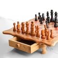 Handmade Olive Wood Chess Set with Storage - Wooden Board with Pieces - Luxury Chess Gift for Strategy Lovers product logo