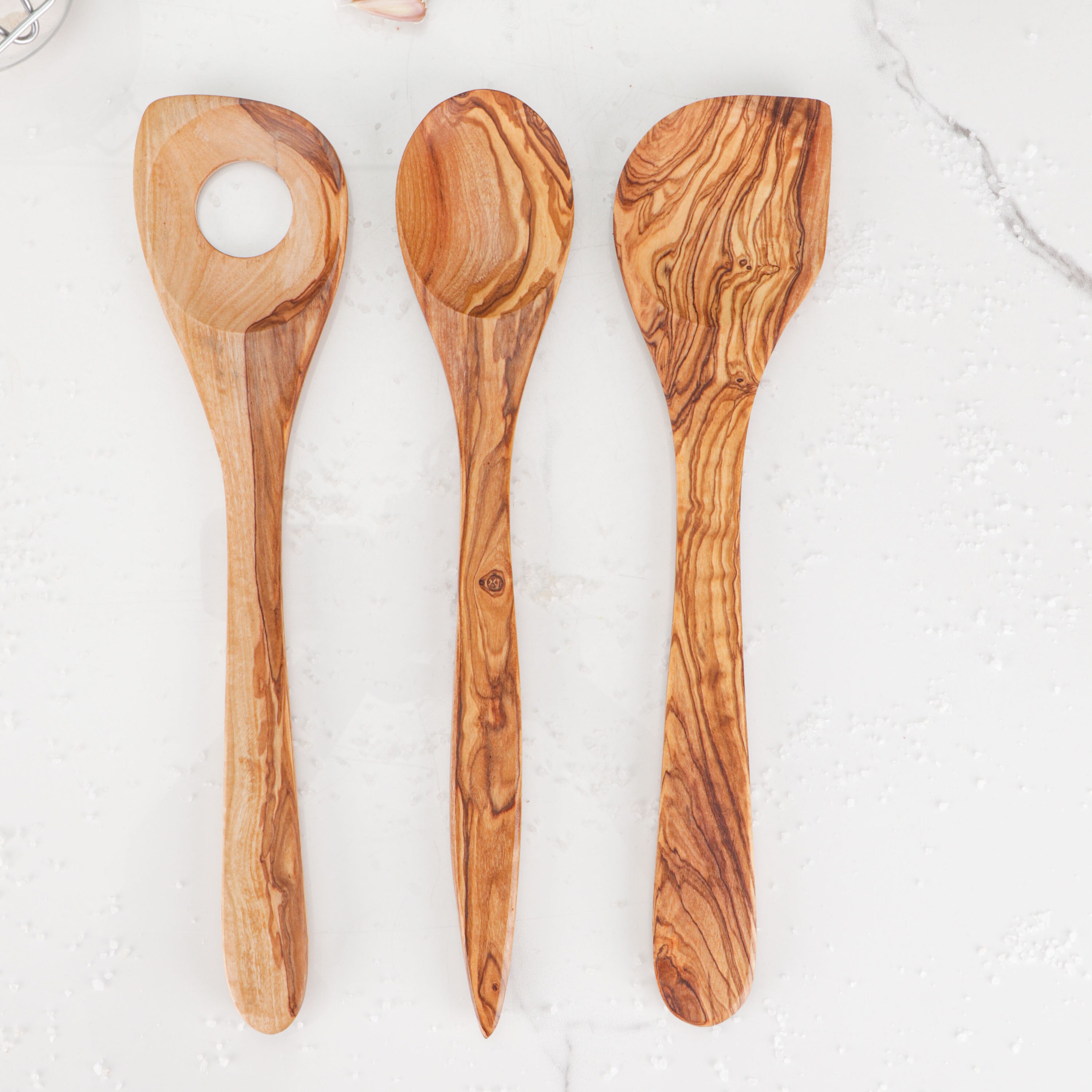 Set of Olive Wood Spoon Risotto Spoon and Corner Spoon for Etsy