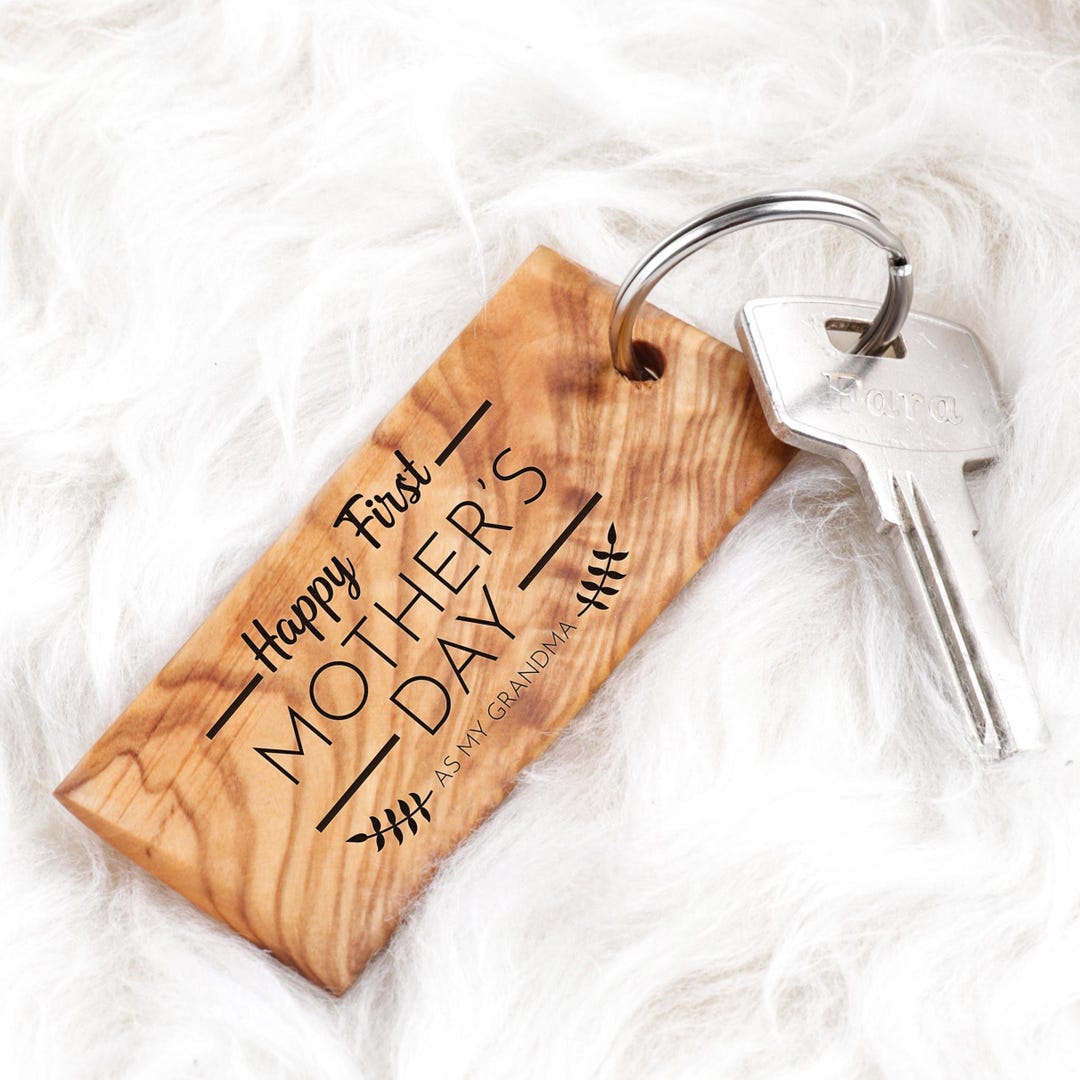 Custom Key Chain Handmade From Olive Wood (+ Free Wood Organic Beeswax ...
