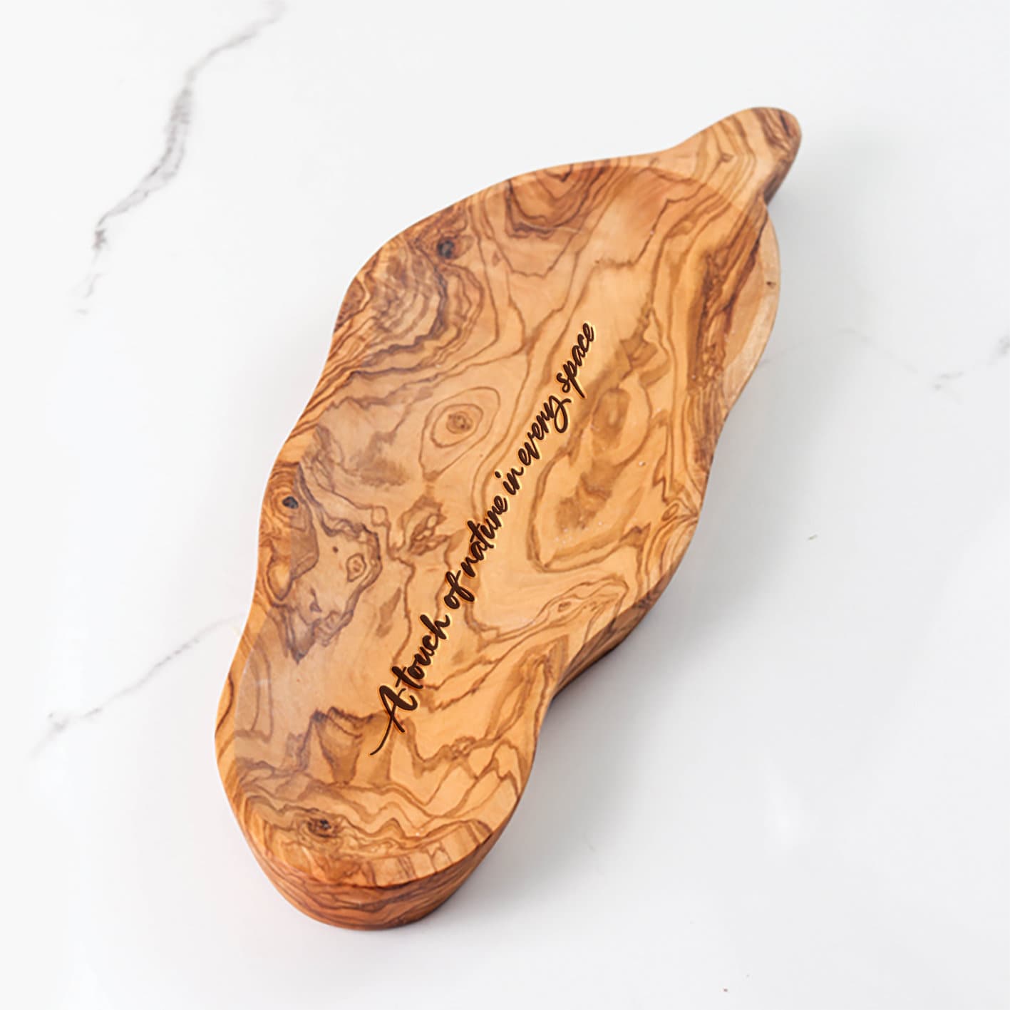 Handmade Olive Wood Valet Tray: Desk Catchall, Free Personalization