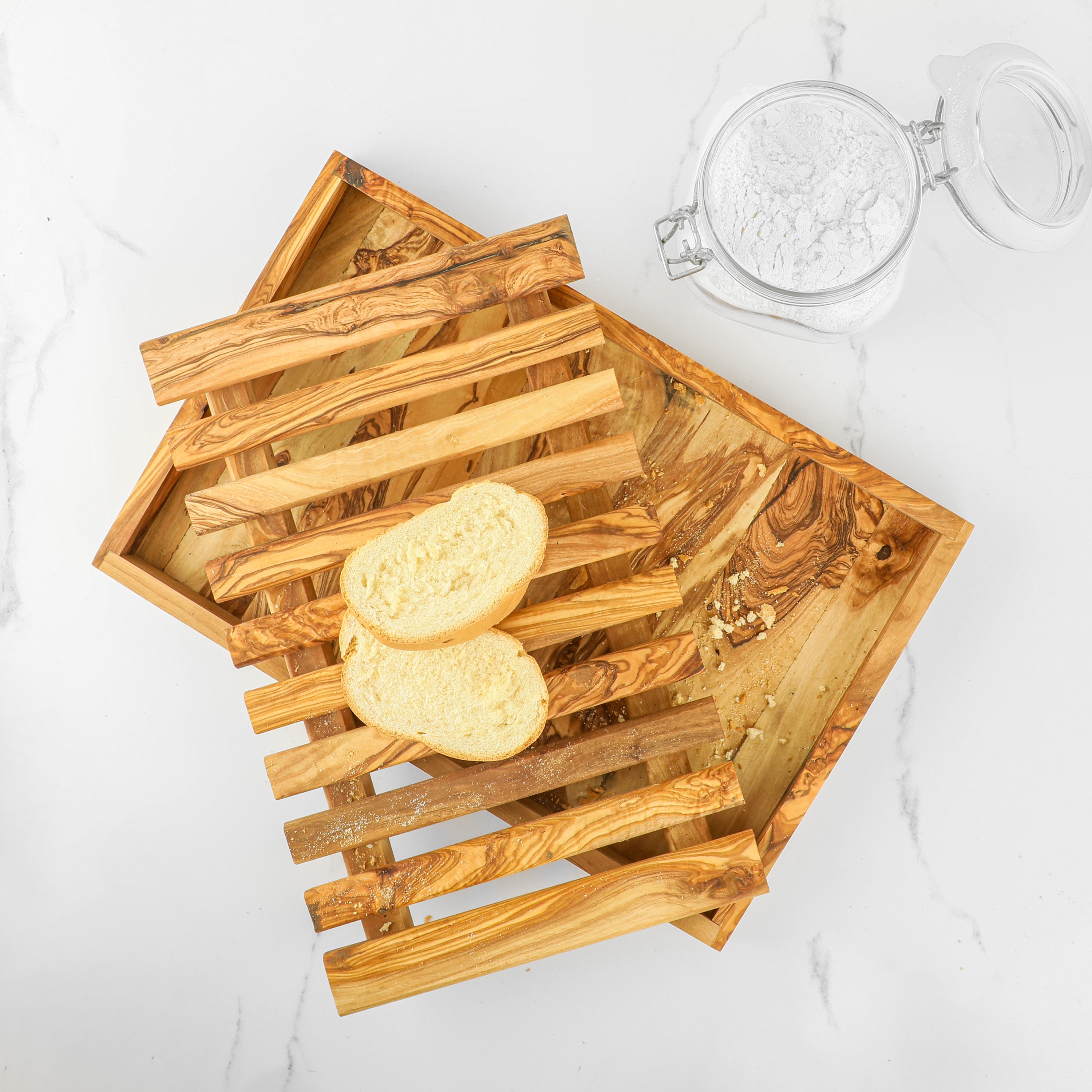 French Bread Board Handmade From Olive Wood Antique-style Bread