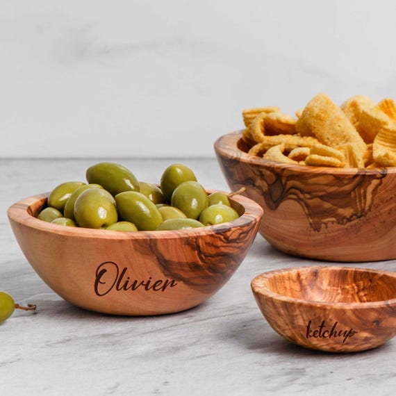 Handgemachte Olivenholz Nistschalen - 4er Set + GESCHENK Bienenwachs-Set -  Etsy sterreich
