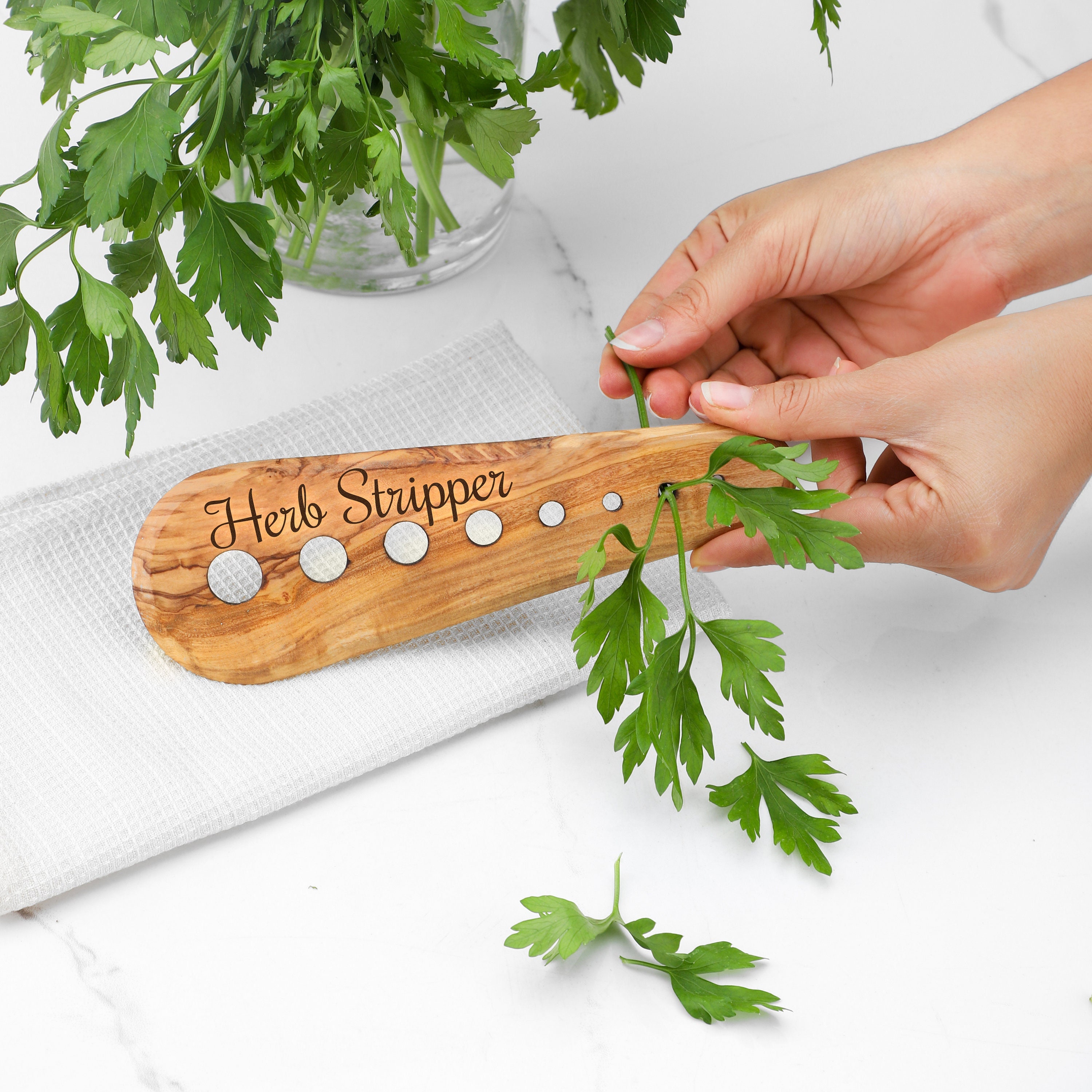 Herb Stripper Handmade From Olive Wood/ Chef Gifts/ Kitchen Gifts/ Baking  Gifts/ Cooking Gift for Men FREE Personalization 