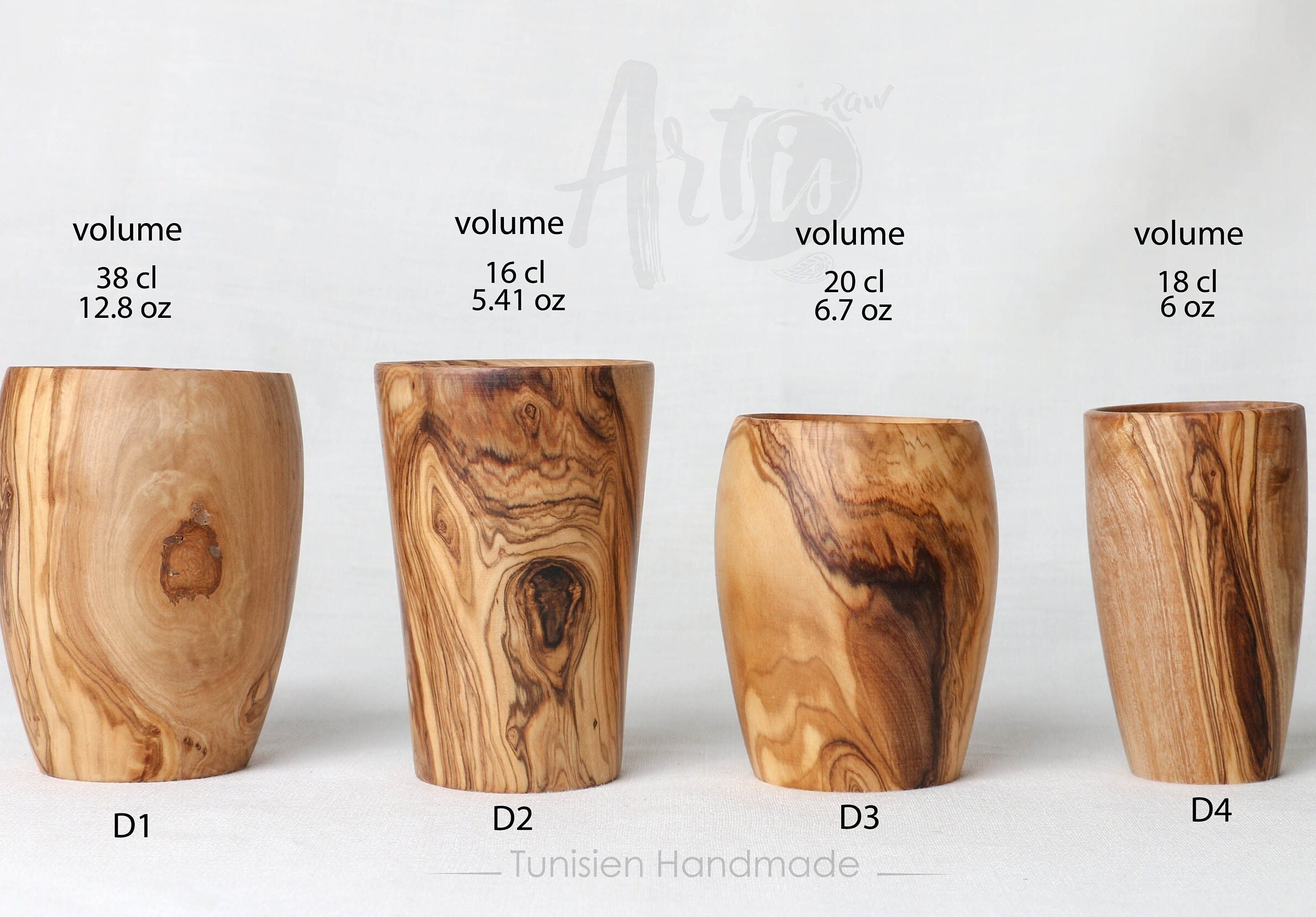 Olive wood cup or mug, handmade, for coffee, tea, water and juices
