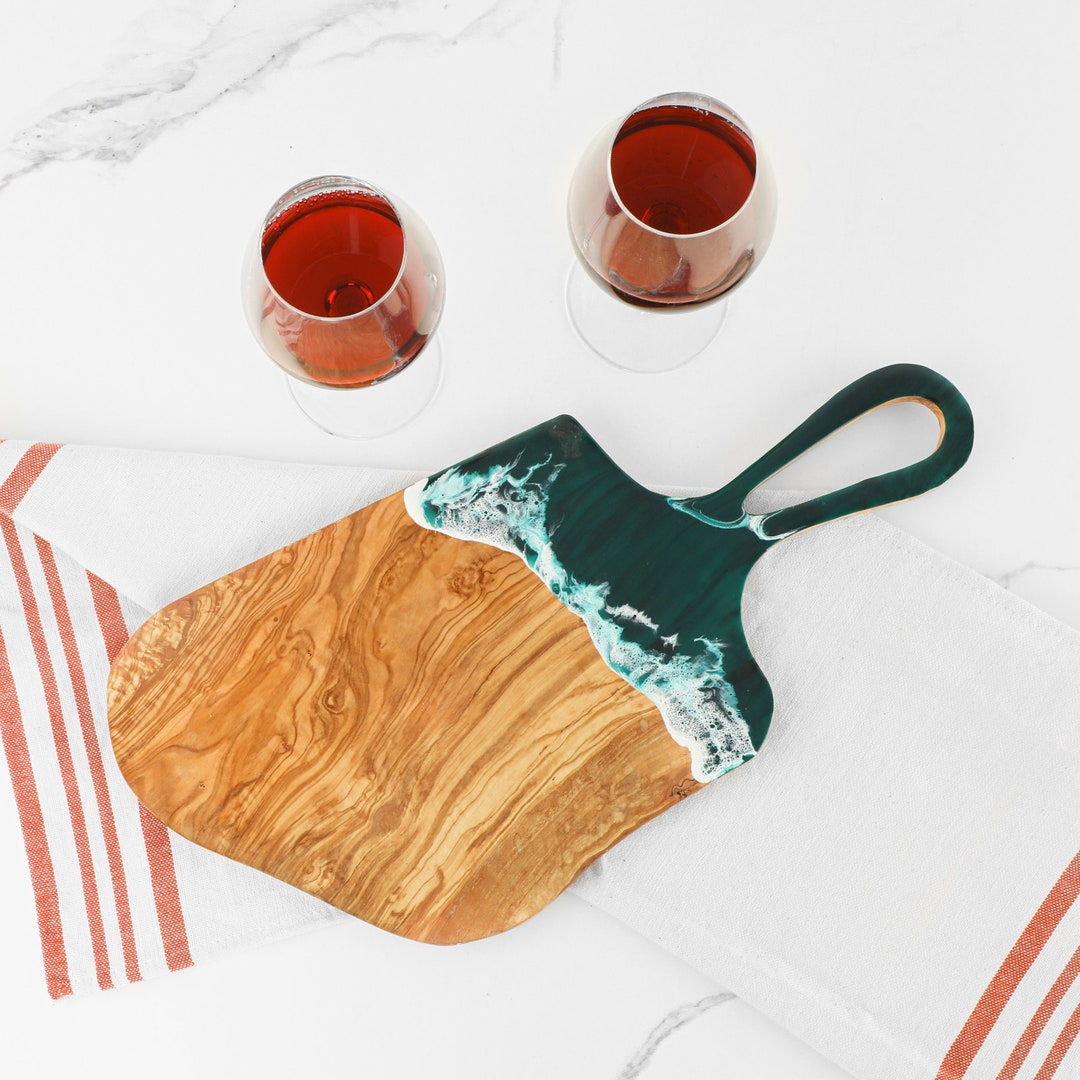 Resin Wood Cutting Board/ Epoxy Resin Cheese Board / Etsy