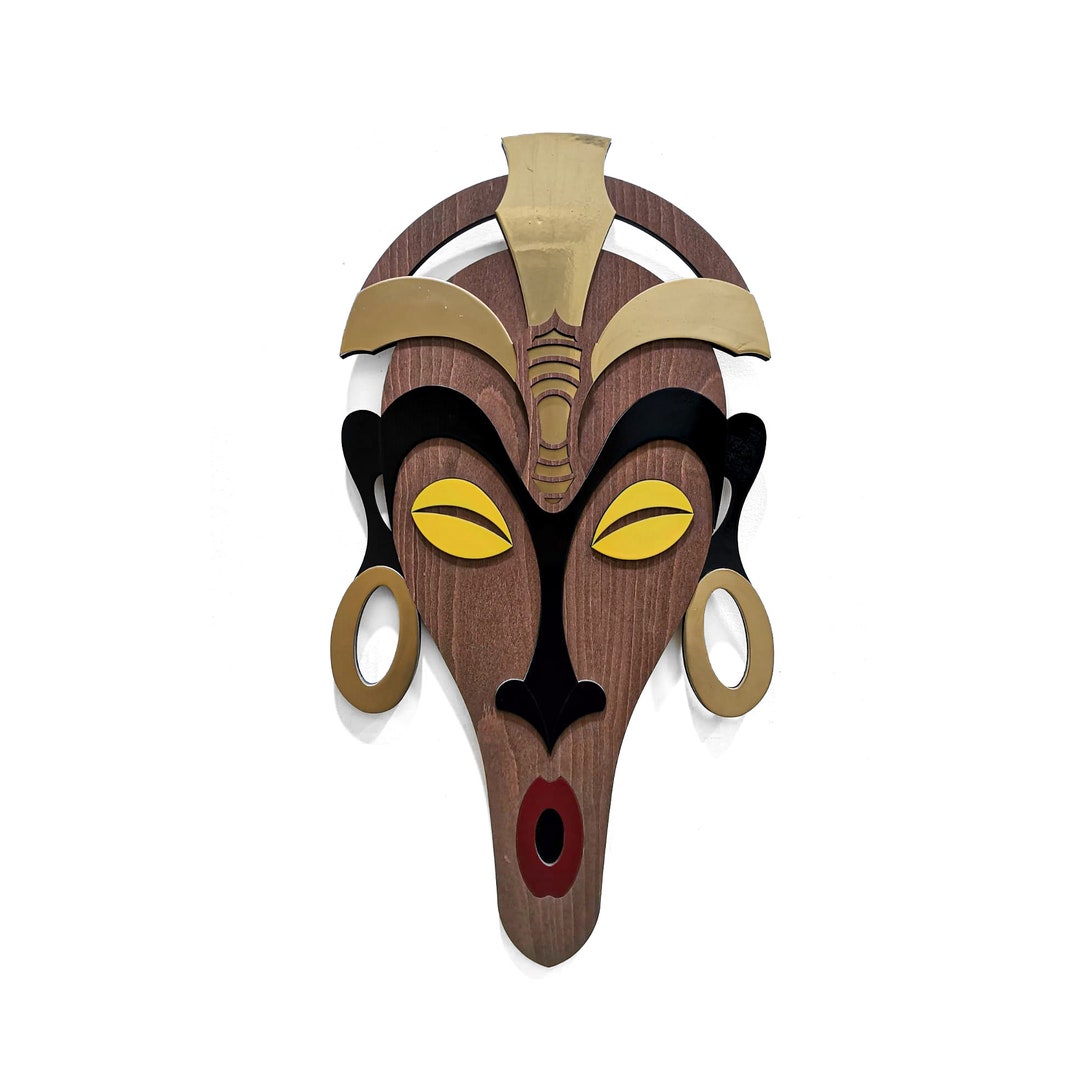 African Mask Modern African Wall Mask Modern Wall Decor Living Room