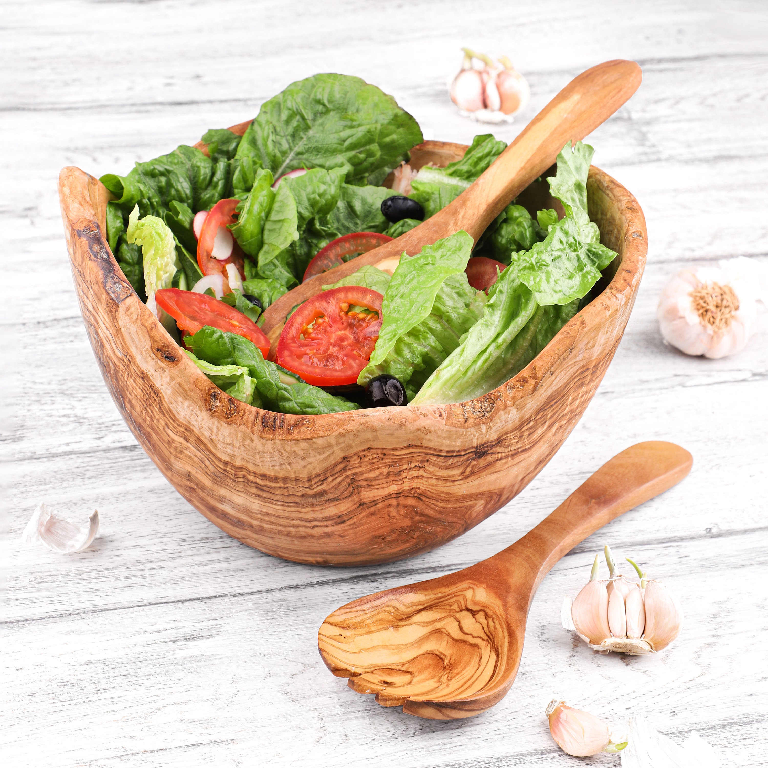【セール】手作り オリーブウッド サラダボウル 特大 チュニジア オーガニック セール】手作り オリーブウッド サラダボウル 特大 チュニジア