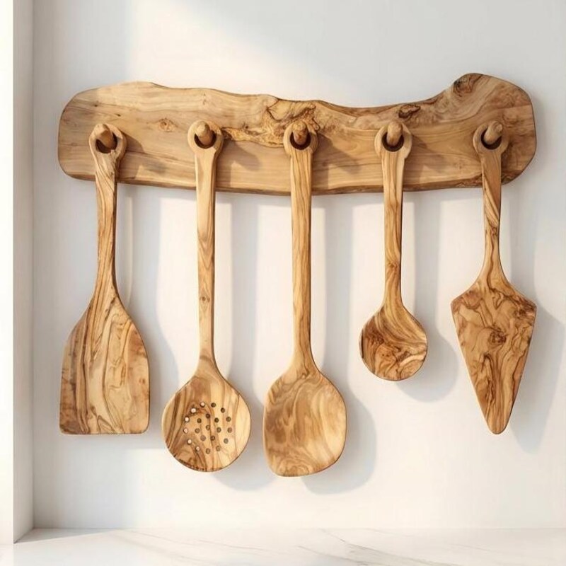 Hanging Wood Spoon Rack - Etsy UK