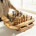 Handmade Olive Wood Chess Set with Storage Drawers +GIFT BeesWax Kit product logo