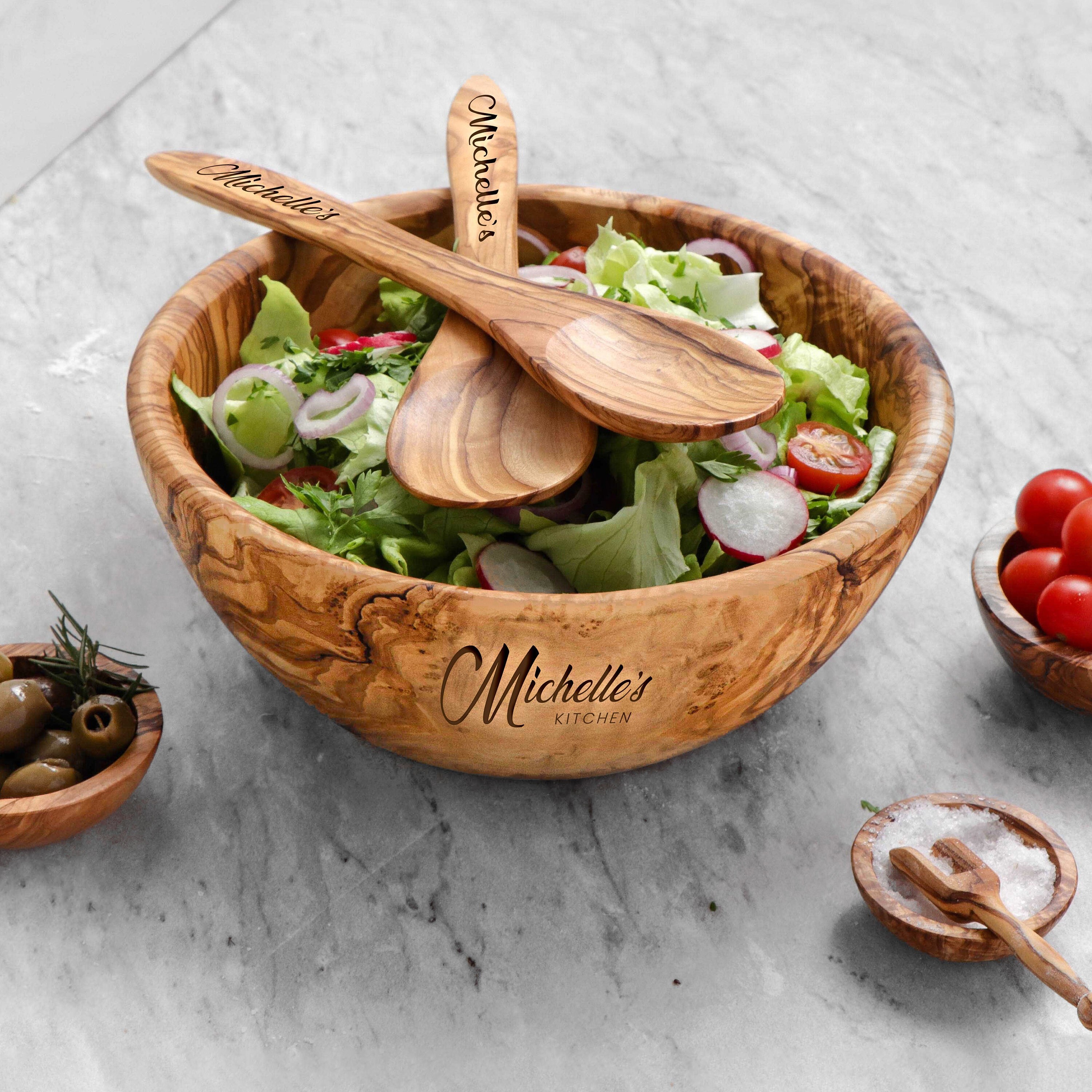 Bowls Of Mixed Fresh Organic Vegetables In Salad Bar Display Wood