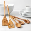 Handmade Olive Wood Utensil Set: Mediterranean Kitchen Tools +Gift Beeswax kit product logo