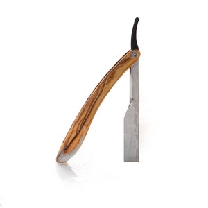 Custom Razor handmade from Olive Wood / Unusual Gift for Men who have Everything (+FREE Personalization & Wood Beeswax)