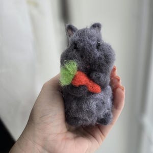 Needle felted bunny. Easter bunny. Wool grey rabbit. Rabbit. Easter gift bunny.