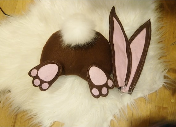 Easter Clearance Brown Bunny Butt and Ears Wreath Attachment 