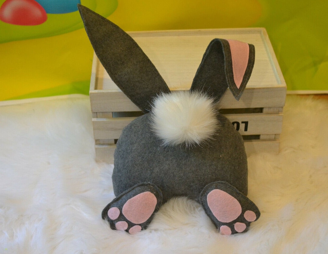 Easter Clearance Bunny Butt With Ears Wreath Attachment Easter Ornament ...