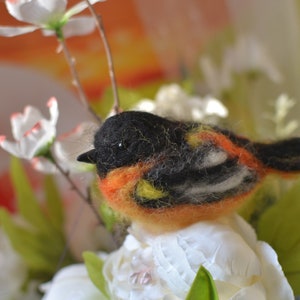 Needle felted birds. Spring birds. Easter birds. Birds home decor. Needle felted animals. Birds ornament. Needle felted Christmas ornament. image 3