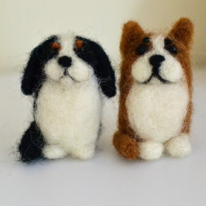 Needle felted dogs christmas ornament personalized. Boxer dog spaniel dog.needle felted animals christmas gift dogs sculpture