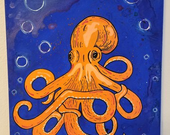 ブラックライトタコの絵 - Etsy 日本