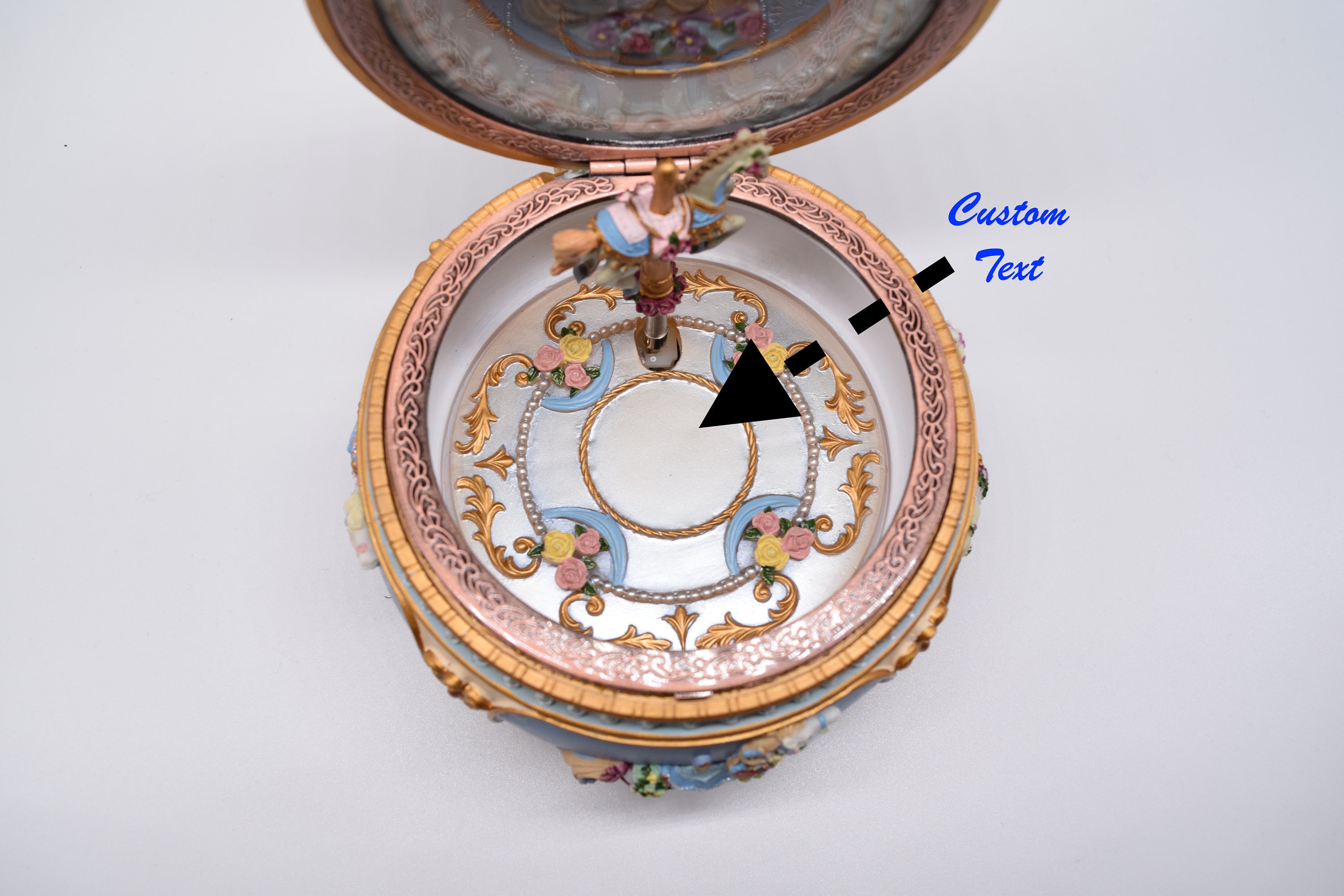 福袋 公式 Horse Carousel Classical Personalized Music Lights LED Box 施釉陶