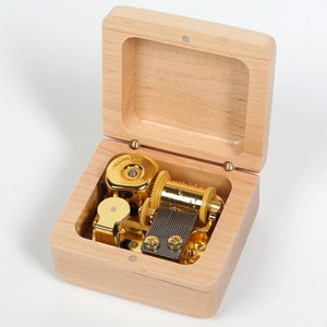 Personalized Vintage Music Box With Constellations Rotating