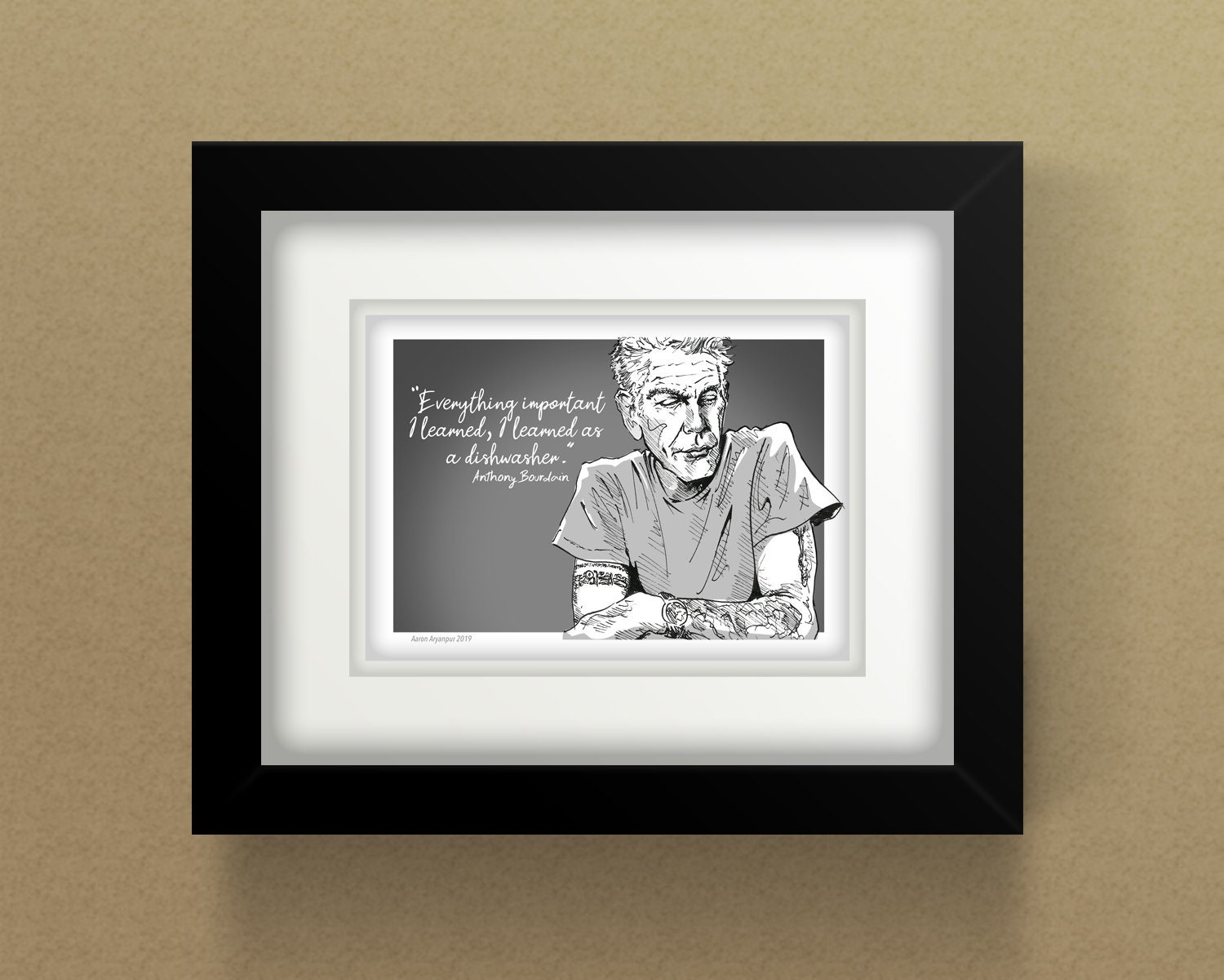 Anthony Bourdain Art Print Dishwasher Quote 7x5 | Etsy