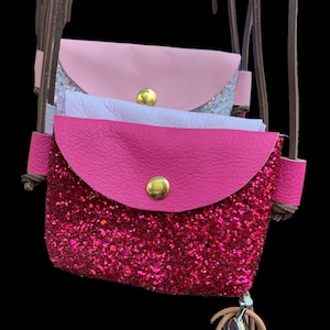 Lil Girls Bags, "Glimmering Delights:  Leather n Sparkle