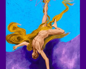 The Hanged Man tarot art print