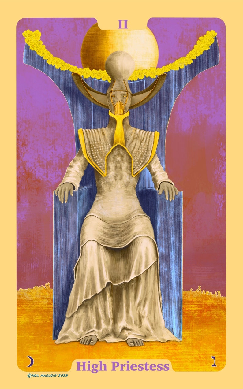The High Priestess Tarot Poster Print Etsy