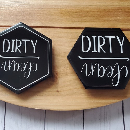 Clean/dirty Dishwasher Acrylic Etsy