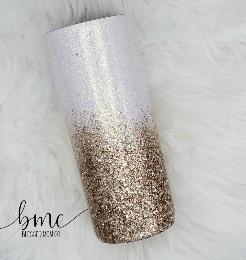 White & Gold Tumbler Customized Stainless Steel Tumbler Etsy