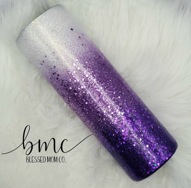 Purple Tumbler Purple Ombre Tumbler Customized Stainless Etsy