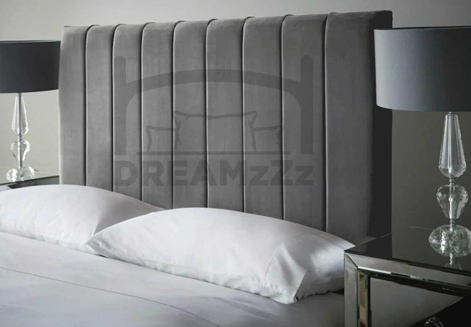 Plush velvet 9panel headboard 20 3ft 4ft 4ft6 5ft 6ft Etsy