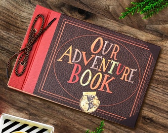 3-D Embossed Our Adventure Book, DIY Pixar Up Themed Scrapbook Photo Album, Wedding Guestbook, 80 Pages