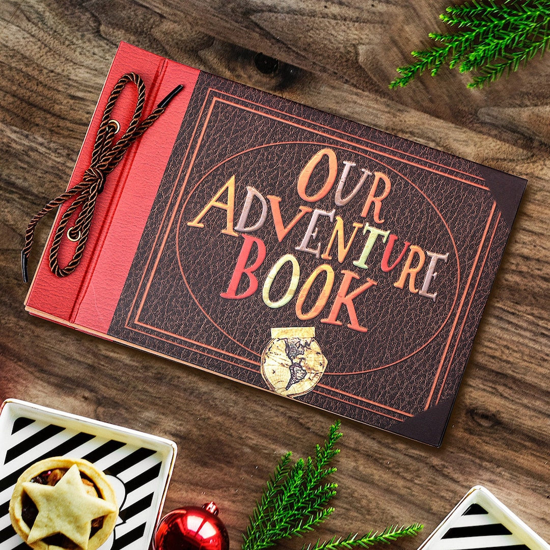 Our Adventure Book, Up Scrapbook Album with Movie Themed Postcards, Wedding  and Anniversary Photo Album, Memory Keepsake, 11.6 x 7.5 inch, 80 Pages