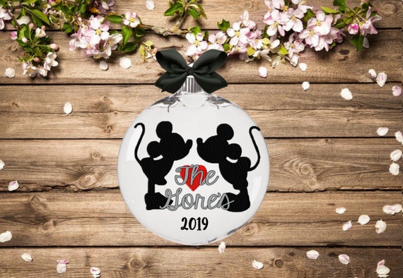 Disney Christmas Ornament Disney Wedding Ornament Mickey Etsy