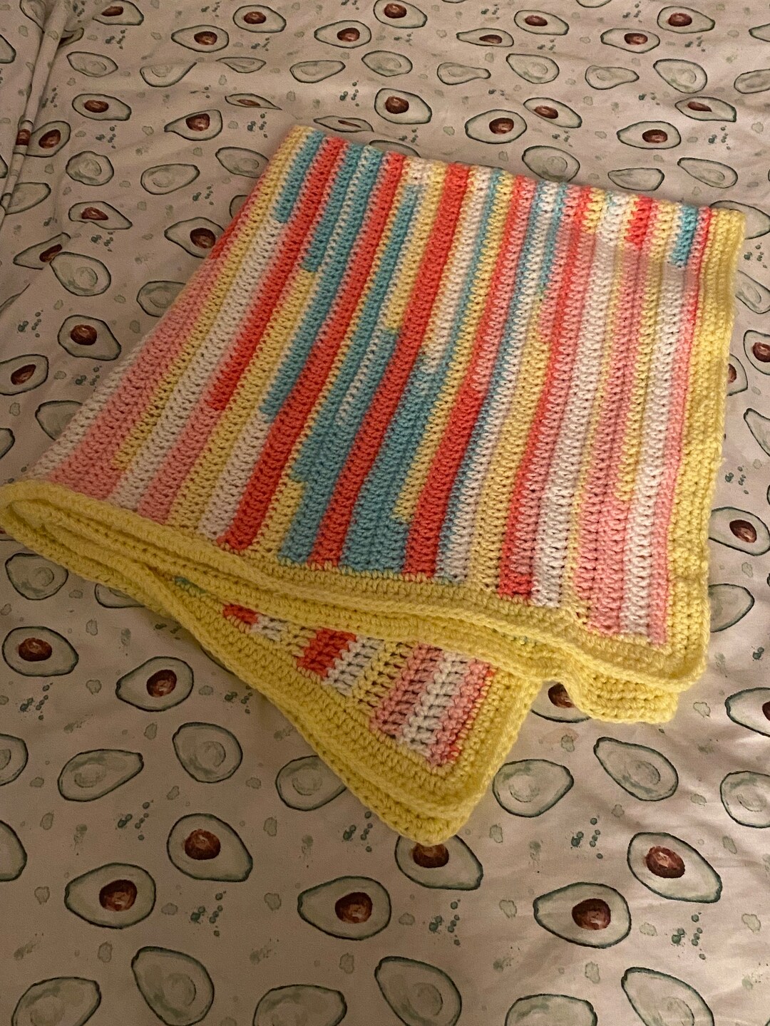Hand Crocheted Baby Blanket Etsy