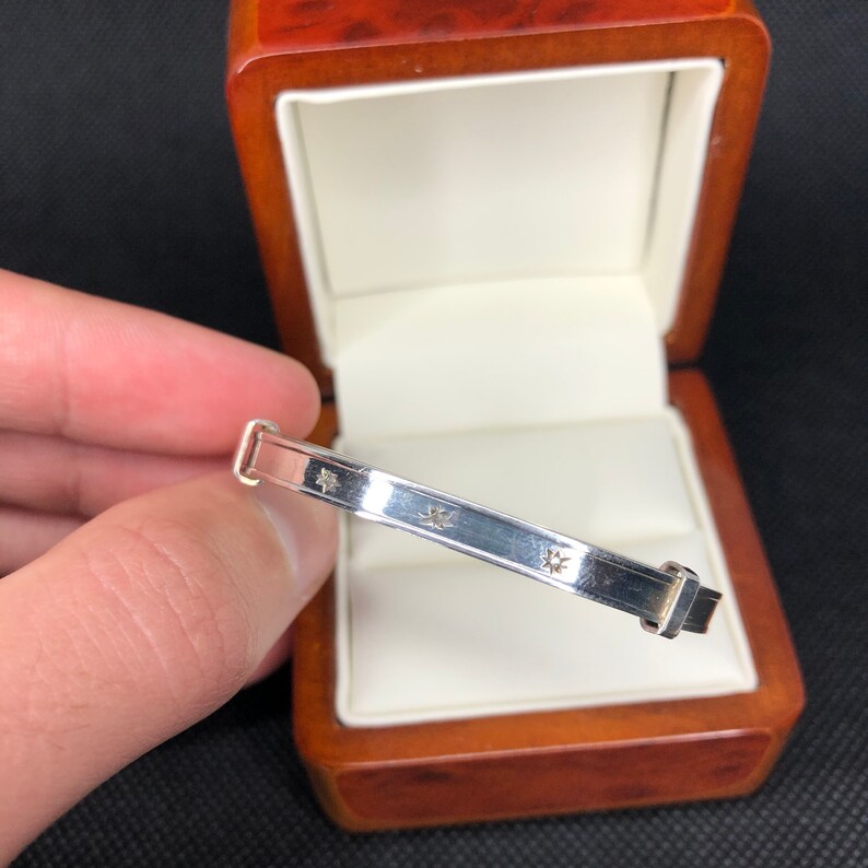 Sterling Silver And 3 Diamonds Baby Adjustable Bangle