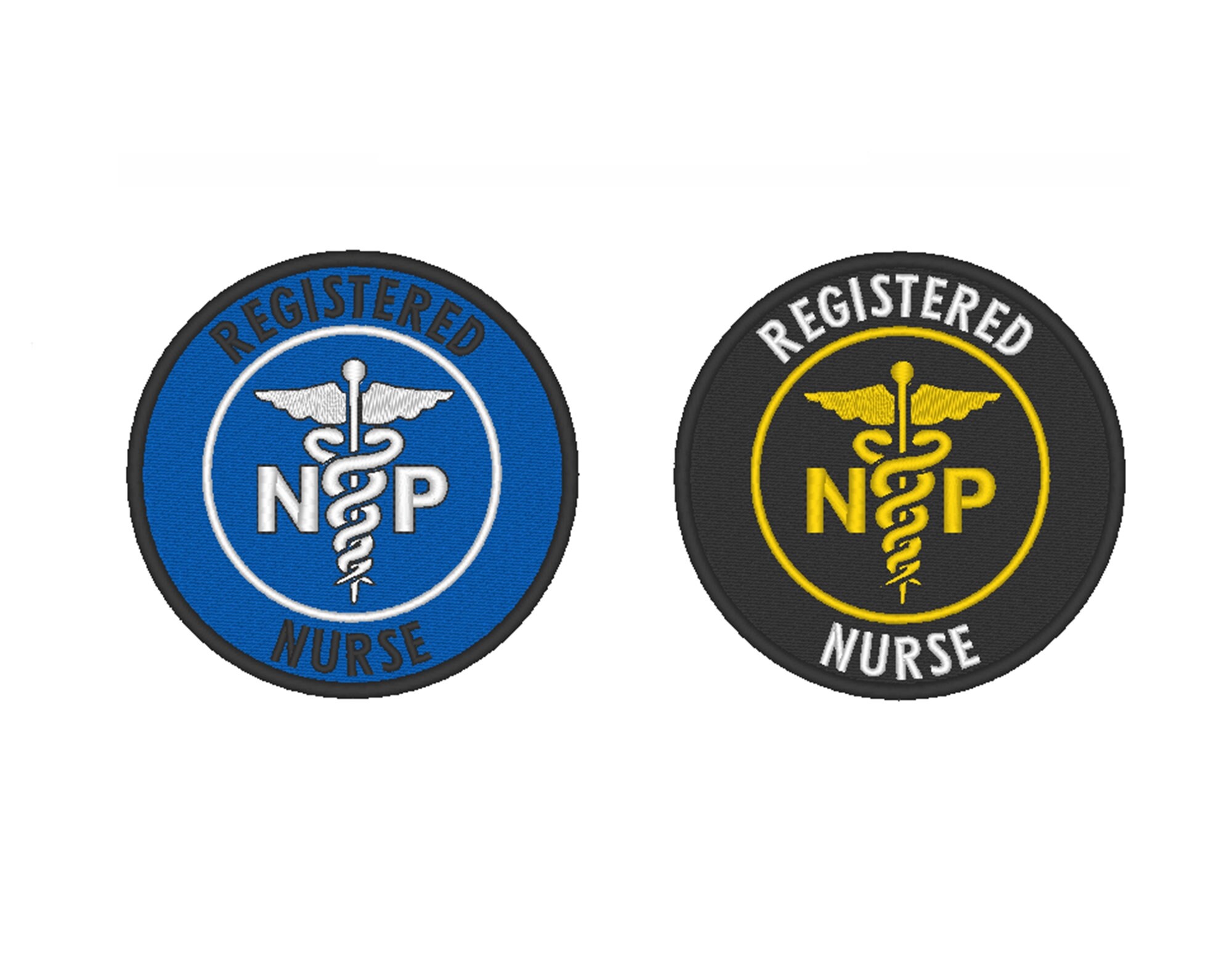 Custom Embroidered Nurse NP Medical Caduceus Symbol Nurse Etsy