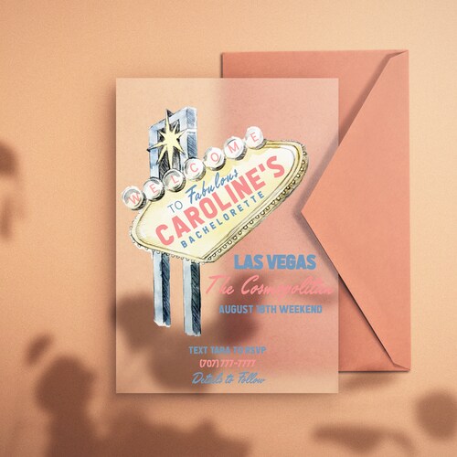 Las Vegas Birthday Invitation Las Vegas Birthday Weekend Etsy