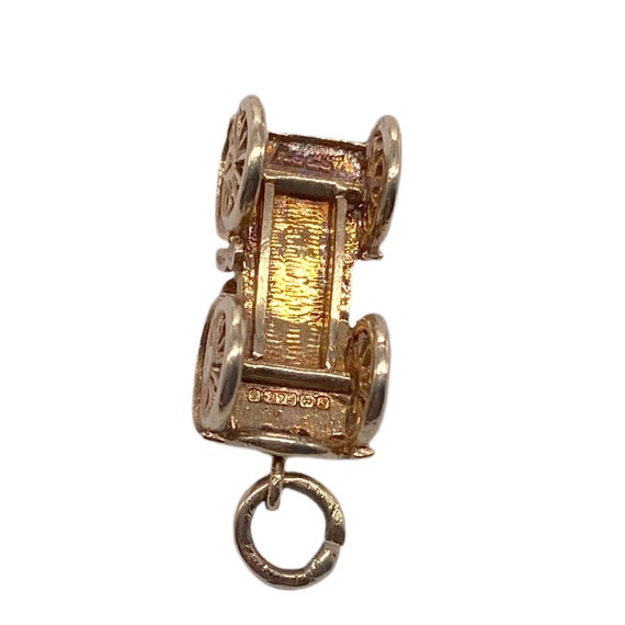 9K Gold Vintage Classic Old Car 3D Charm - image 3