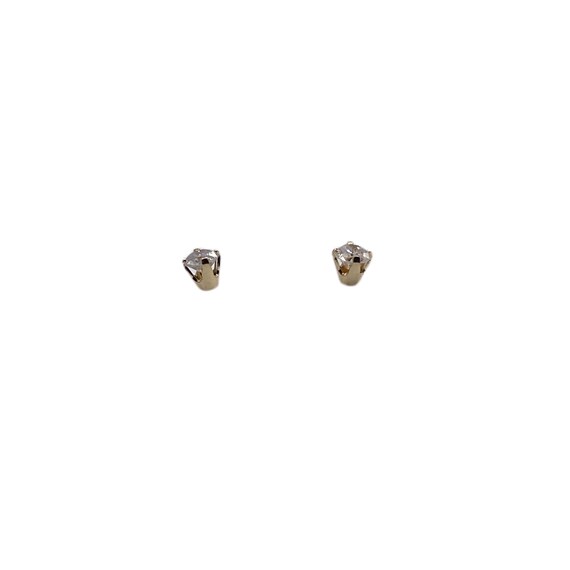 Estate 14K Gold .28CTTW Genuine Diamond Stud Earr… - image 7