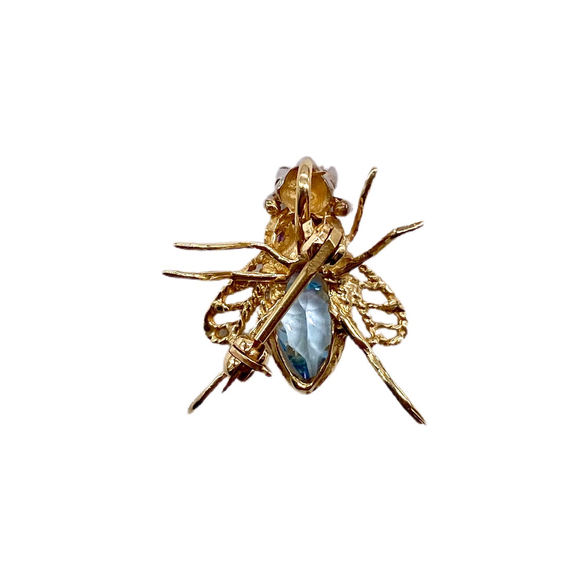 14K Gold Fly Pin/pendant With Gemstones Etsy UK