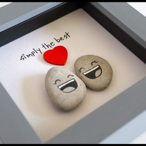 Pebble art friends. Best friend pebble art picture. Personalised friend gift. Gifts for my bestie. gifts for a best friend. Quirky gifts.