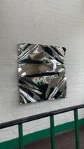 Handmade Metal Wall Sculpture | Chrome Artwork | Convex and Concave Mirror Art | Abstract Metal Artwork