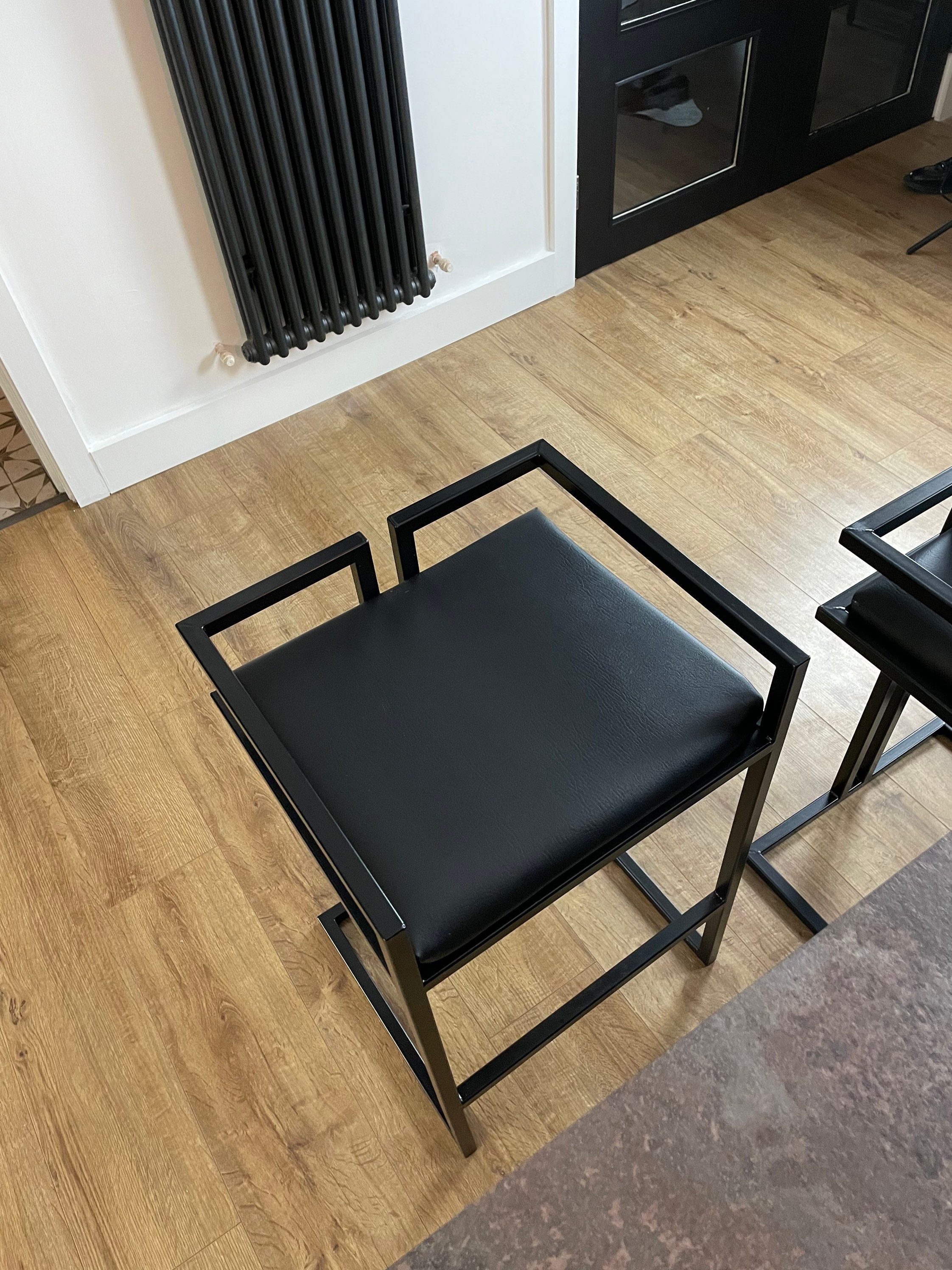 Metal Kitchen Bar Stools Made by PIERS HENRY Black Bar Etsy UK